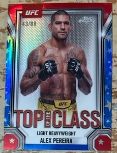 2025 Topps Chrome UFC Alex Pereira Red White Blue Top Of The Class Card #’d /88! - Picture 1 of 2
