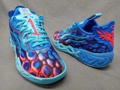 Puma Boys Size 6 MB.04 Lo Alien Skins Ultra Blue Luminous Pink JR NEW IN BOX! - Image 1 of 4