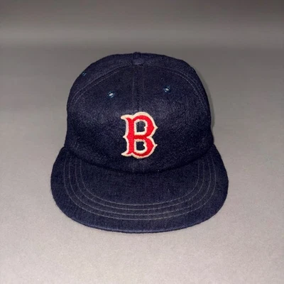 Vintage 1950s / 60s BOSTON RED SOX WOOL HAT Fitted Union Made MLB Baseball CAP M - Image 1 of 4