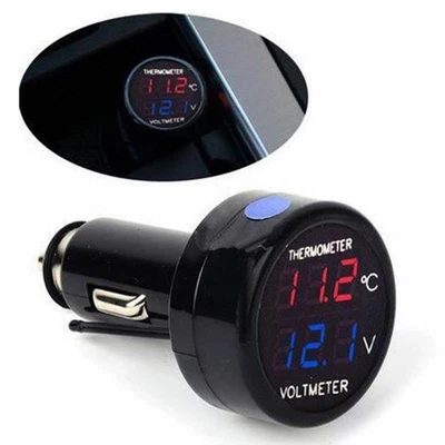 Benutzerfreundliches Auto Auto Dual Display Thermometer Voltmeter mit Dual LED D - Bild 1 von 4