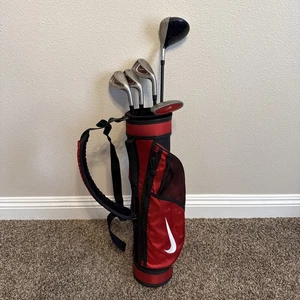 For 39-45” Tall RH Kids Nike Junior Golf Club Starter Set US Youth Level 1 Red - Picture 1 of 9