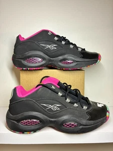 Zapatos de baloncesto para hombre ~ Reebok Question Low Alive negros/multicolores talla 12 - Imagen 1 de 7