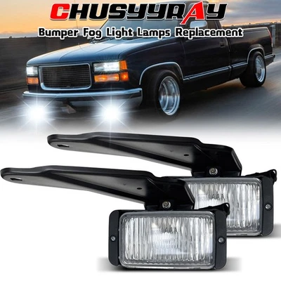 Faros antiniebla aptos para Chevrolet C1500 C2500 K1500 K2500 1988-1999 2000 halógenos cromados Foto 1 de 4