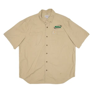 CARHARTT Relaxed Fit Mens Plain Shirt Beige XL - Picture 1 of 6