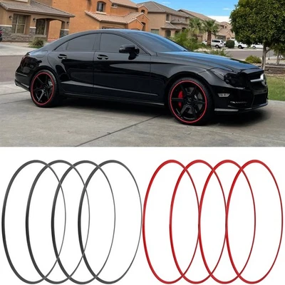For Mercedes-Benz CLS-Class W219 4PCS Wheel Rim Protector Guards Ring Aluminum - Image 1 of 4