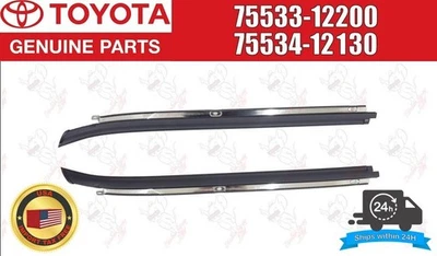 Toyota Genuine Corolla Coupe AE86 Windowshield Outside Mouldingd Pair Set OEM - Image 1 of 4