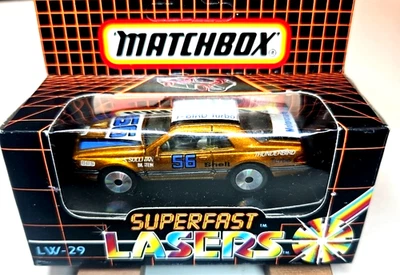 Matchbox Laserwheels Ford T-Bird Turbo Coupe gold LW 29 Mint inkl mint OVB Box - Bild 1 von 4