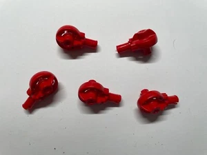 Lego 5 x red Technic Rotation Joint Ball Loop part 47455 - Foto 1 di 1