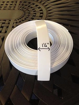 PATIO FURNITURE STRAP 1.5" Vinyl Strapping For Patio Furniture 20' Roll White