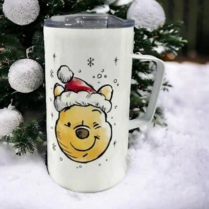 Tazza da viaggio natalizia Disney Winnie the Pooh in metallo NUOVISSIMA - Foto 1 di 2