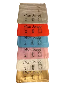 Mahjong Bag 3 Zipper 6 Six Purses For MahJ Mah Jong Rules Card Money Free Ship - Picture 1 of 20