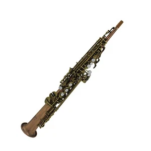 Eastern music pro vintage rose brass one piece straight Soprano Saxophone w/case - Picture 1 of 11