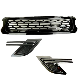 Dynamic Glanz Schwarz Front Kühlergrill Seitenschlitze passt Range Rover Sport L494 2013-17 - Bild 1 von 17