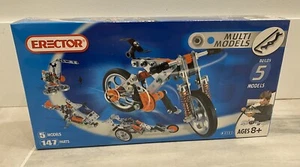 ERECTOR Set #3501 Multi Model 147 Parts - BIKE Helicopter CRANE - NEW SEALED - Picture 1 of 3