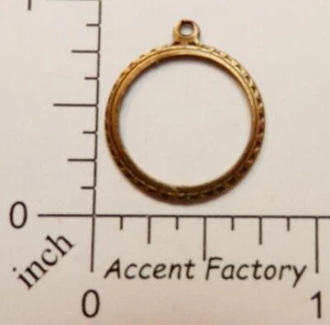 24983      2 Pc Brass Oxidized Dangle Angel Halo Jewelry Finding - Picture 1 of 1