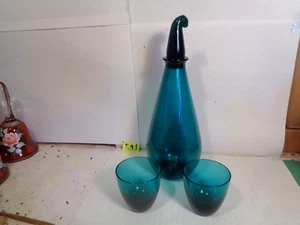 Nukkumatti Riihimaen Lasi Carafe w/2 Glasses, Nanny Still Design, Finland (EUC) - Picture 1 of 12