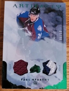 2010-11 Upper Deck Artifacts - Emerald Jersey/Patch #66 Paul Stastny /50 Triple