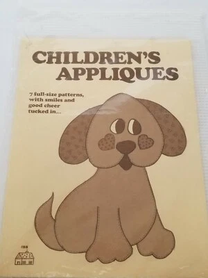 VTG Cross Stitch 7 Children's Pattern 1980 #88 Dog, Rabbit,  Clown, Apple, Duck - Image 1 of 4