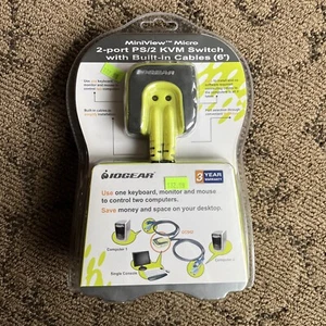 NEW Sealed IOGEAR MiniView Micro 2-port PS/2 KVM Switch Built Cables - Picture 1 of 5