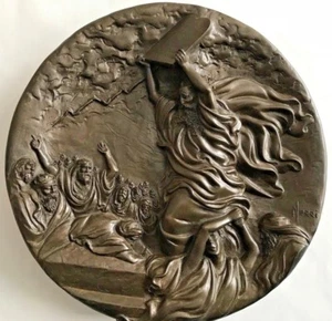 MOSES AND THE TEN COMMANDMENTS - FIRST PLATE IN TREASURES OF THE DORE BIBLE - Picture 1 of 9