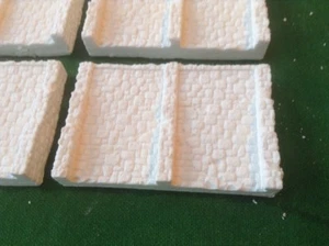 N scale 12 x stepped stone retaining wall Sections, Unpainted - NICE DETAIL - Picture 1 of 5