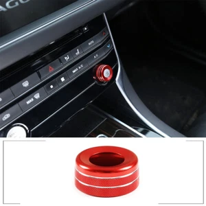 Red Volume Button Ring Knob Cover Cap Accessories For Jaguar XE XF E  2013-2022 - Picture 1 of 8