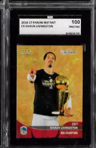 2016 Panini Instant Shaun Livingston SGC 100 Limited Print Run Holding Trophy - Picture 1 of 2