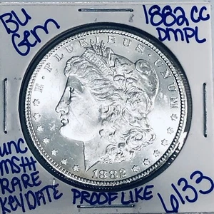 1883 CC BU UNCIRCULATED MORGAN SILVER DOLLAR AUTHENTIC U.S. MINT KEY DATE 6133 - Picture 1 of 3