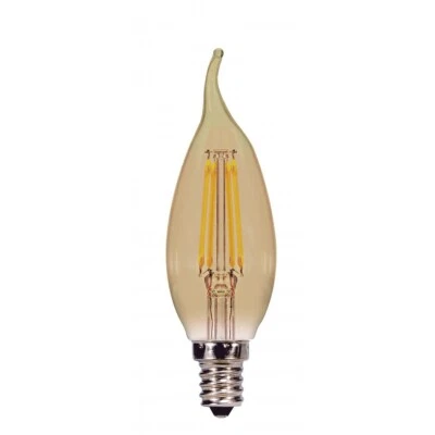 Satco S9987 3.5 Watt Flame Filament LED Amber E12 2000K 120 Volt 300 Lumens - Image 1 of 4