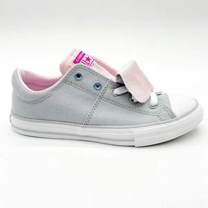 Converse CTAS Maddie Slip Wolf Grey Pink White Kids Casual Shoes 665988F - Picture 1 of 5