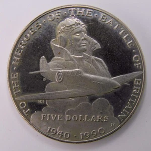 1990 Marshall Islands 5 Dollars Battle of Britain Commemorative I009 - Bild 1 von 2