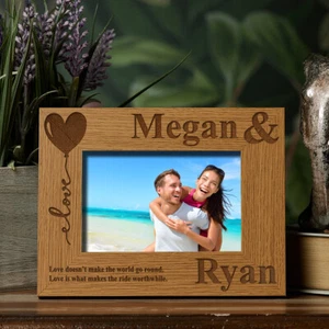 Personalised Love Couple Photo Frame Gift FW292 - Picture 1 of 4