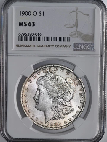 1900-O $1 MORGAN SILVER DOLLAR  NGC MS63 #6795380-016 MINT STATE / TONED REVERSE Cover