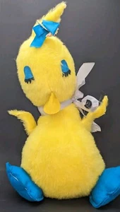 VTG Rare THE RUSHTON COMPANY Orange Yellow DUCK Blue Feet Sleeping STUFFED PLUSH - Bild 1 von 9