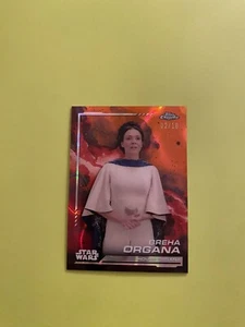 2024Topps Chrome Star Wars Breha Organa Mustafar Lava 2/10 Mint Condition - Picture 1 of 2
