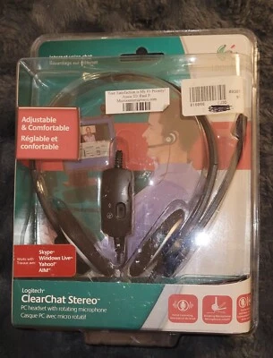 Logitech ClearChat Stereo Windows PC Headset With Microphone, Black Headband - Image 1 of 4