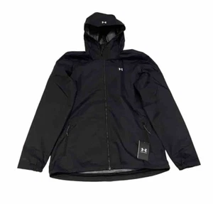 Under Armour Storm Forefront Rain Jacket Windbreaker Black New W/Tags Women’s L - Picture 1 of 11