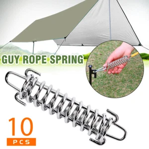 10PCS Guy Rope Trace Spring 120mm Tent Tarp Line Camping Gazebo Caravan Awning - Picture 1 of 16