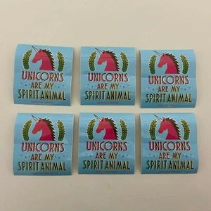 Jadelynn Brooke Logo Stickers - Set Of 6 - Unicorns Are My Spirit Animal - Picture 1 of 3