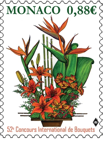 monaco 2019 bouquets flower fleur bouquets blumen flora orange nature 1v mnh ** - Image 1 of 1