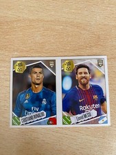 2017-2018 FIFA 365 Cristiano Ronaldo/Lionel Messi Sandpapers #501 Sticker Rare