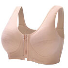 Soft Bra Women Comfortable Front Zipper For Elderly With High Elasticity Sweat