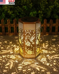 Hummingbird Solar Lantern Outdoor Waterproof - Birthday Gifts for Women Mom Gran - Picture 1 of 17