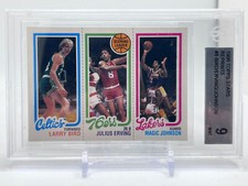 1996 NBA Topps Stars LARRY BIRD/JULIUS ERVING/MAGIC JOHNSON #8 Rookie BGS 9 MINT
