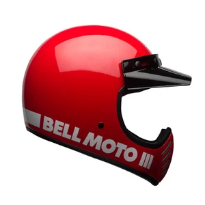 CASCO INTEGRALE BELL MOTO-3 CAFE RACER MONO CLASSIC GLOSS RED - ROSSO LUCIDO - Foto 1 di 8