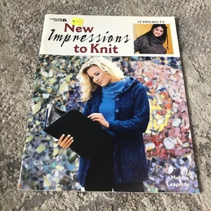 Leisure Arts #3355 New Impressions To Knit 12 Patterns Booklet 2002 Leapman - Picture 1 of 5