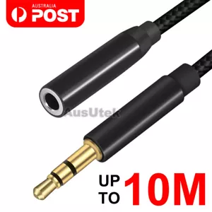 Male To Female 3.5mm AUX Audio iPod MP3 Headphone Stereo Extension Cable Cord - Picture 1 of 7