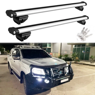 Silver 53" Top Roof Rack Cross Bar Cargo Luggage Carrier For Nissan NP300 Pickup Foto 1 de 4