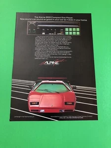 LAMBORGHINI COUNTACH ALPINE VINTAGE ORIGINAL PRINT AD ADVERTISEMENT PRINTED B16 - Bild 1 von 1