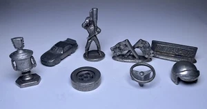 1997 NASCAR Edition Monopoly Complete Set Of All 8 Pewter Tokens - Picture 1 of 1
